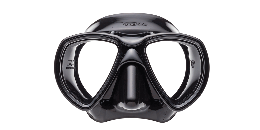 RIFFE  MASK - NEKTON (BLACK SILICONE) - CLEAR LENS